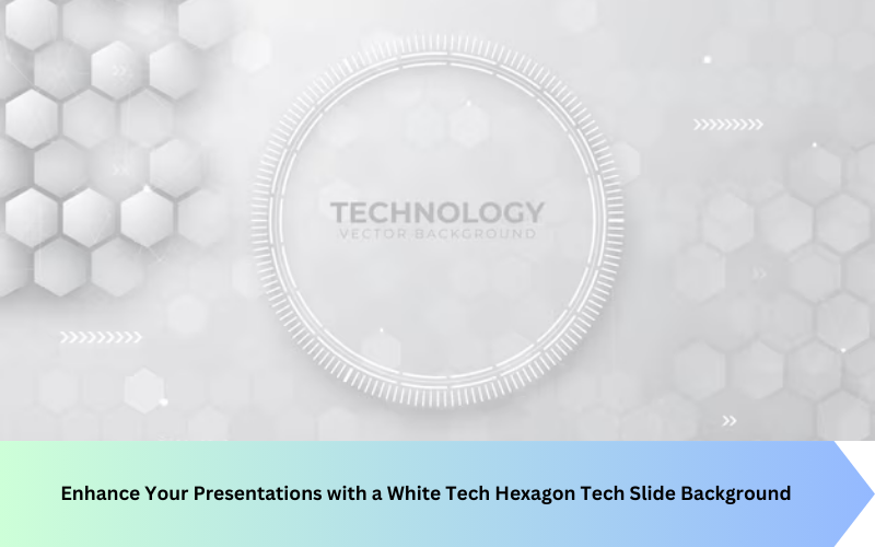 white tech hexagon tech slide background